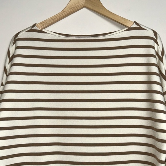 SPANX AirEssenials Boat Neck Top Relaxed Fit Fawn Stripe - Picture 7 of 12